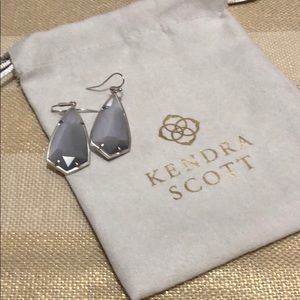 Kendra Scott Carla Earrings Silver and Slate